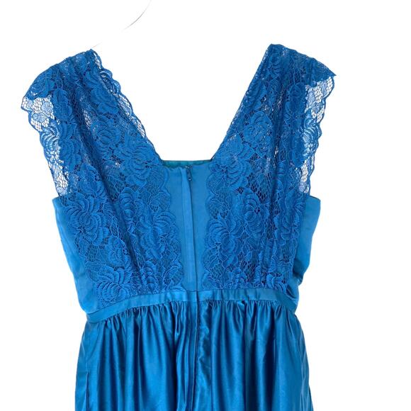 ModCloth Geode Blue Fairycore Lace Short Sleeveless Formal Dress Size Medium - Picture 5 of 9
